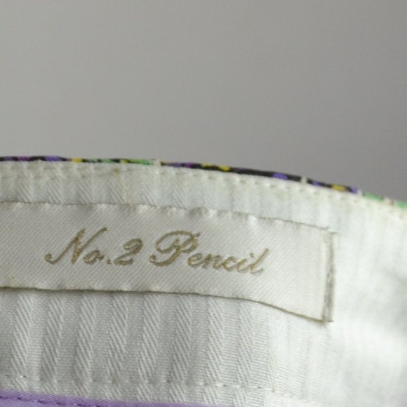 J CREW OFFICE SIREN PENCIL,SKIRT .BOHO COTTON PAISLEY PRINT SIZE 6 - Picture 7 of 9